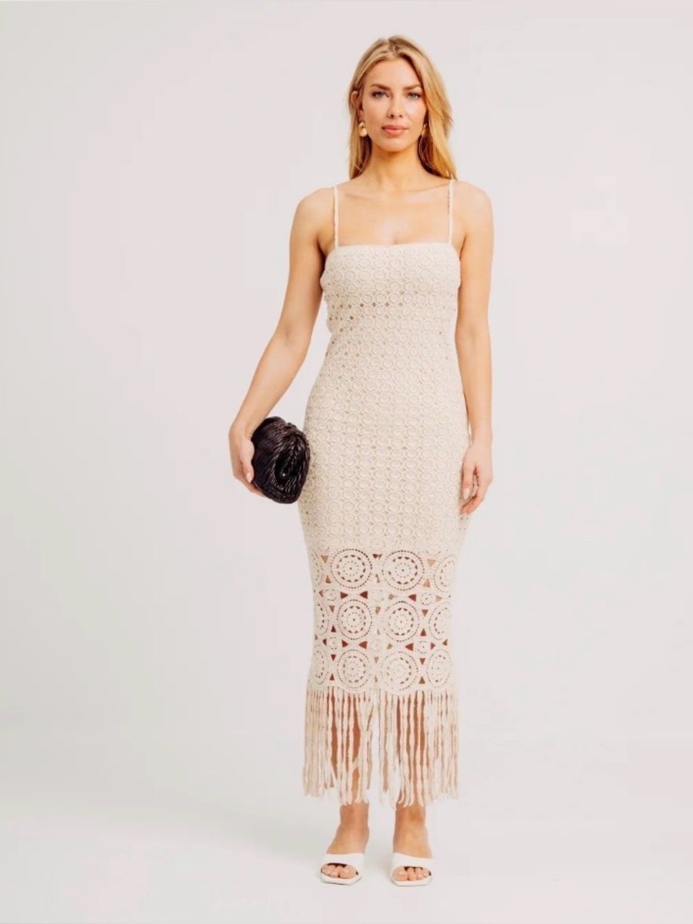 Torn by Ronny Kobo Toby Crochet Dress